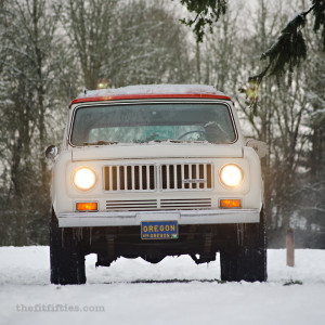 1974 International Harvester Scout II in the Snow